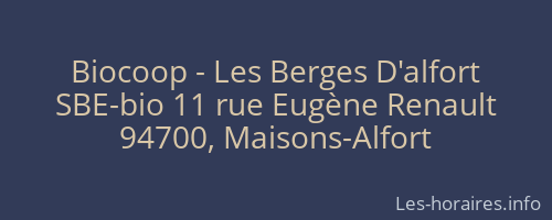 Biocoop - Les Berges D'alfort