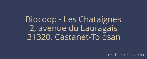 Biocoop - Les Chataignes