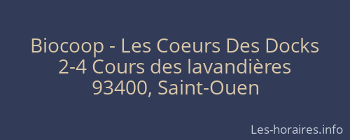 Biocoop - Les Coeurs Des Docks