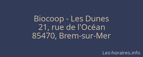 Biocoop - Les Dunes