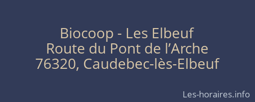 Biocoop - Les Elbeuf