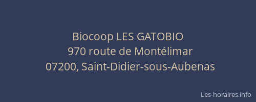 Biocoop LES GATOBIO