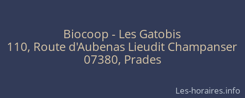 Biocoop - Les Gatobis