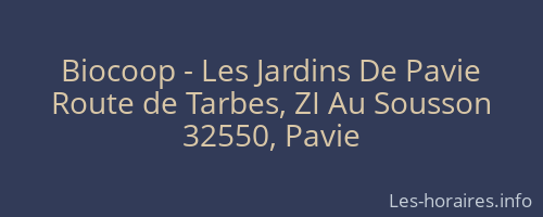 Biocoop - Les Jardins De Pavie