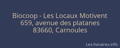 Biocoop - Les Locaux Motivent