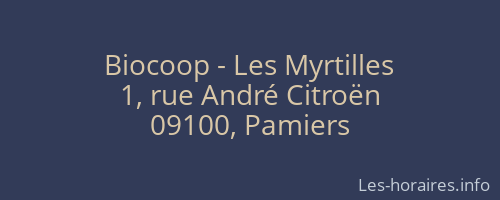 Biocoop - Les Myrtilles