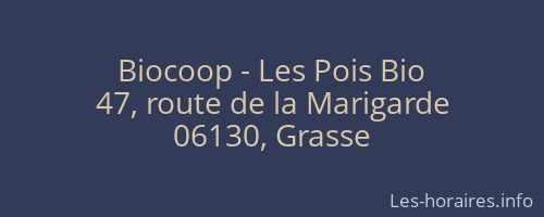 Biocoop - Les Pois Bio