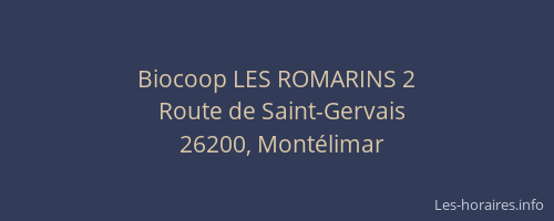 Biocoop LES ROMARINS 2
