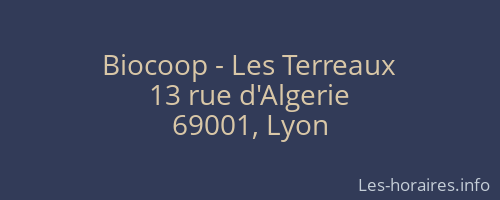 Biocoop - Les Terreaux