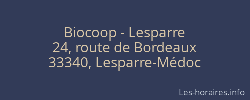 Biocoop - Lesparre