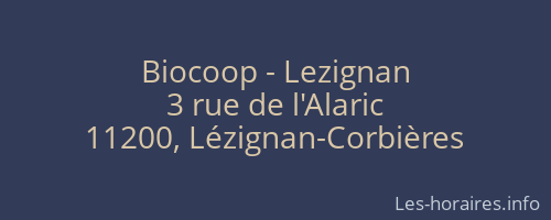 Biocoop - Lezignan