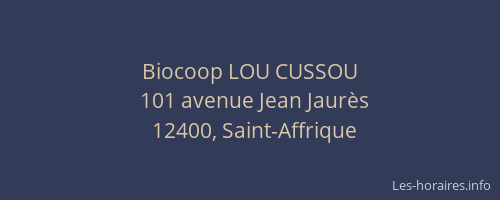 Biocoop LOU CUSSOU