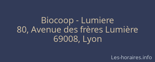 Biocoop - Lumiere