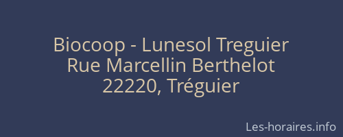 Biocoop - Lunesol Treguier