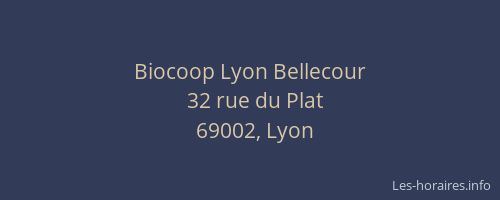 Biocoop Lyon Bellecour