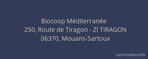 Biocoop Méditerranée