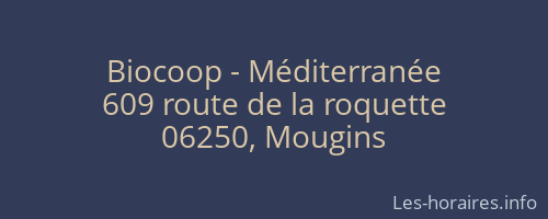 Biocoop - Méditerranée