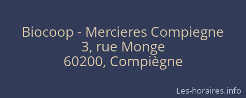 Biocoop - Mercieres Compiegne