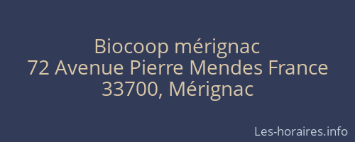 Biocoop mérignac