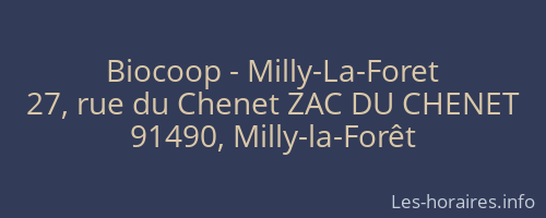 Biocoop - Milly-La-Foret