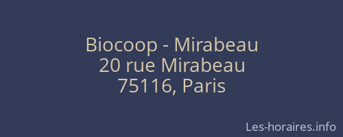 Biocoop - Mirabeau