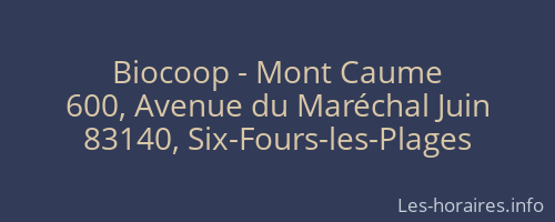 Biocoop - Mont Caume