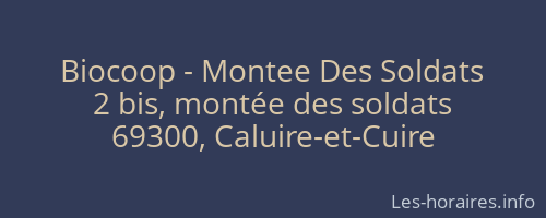 Biocoop - Montee Des Soldats