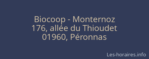 Biocoop - Monternoz