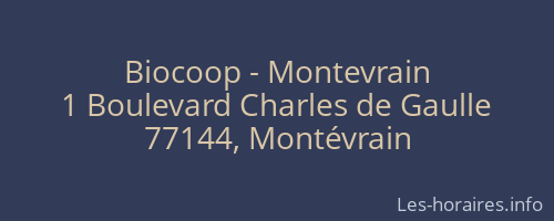 Biocoop - Montevrain