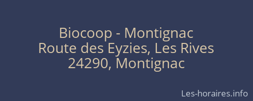 Biocoop - Montignac