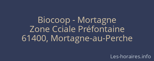 Biocoop - Mortagne