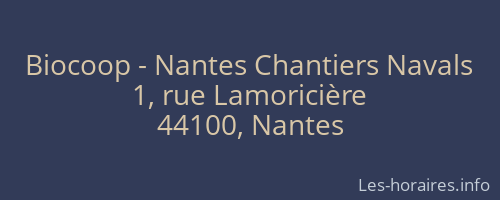 Biocoop - Nantes Chantiers Navals
