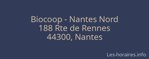 Biocoop - Nantes Nord