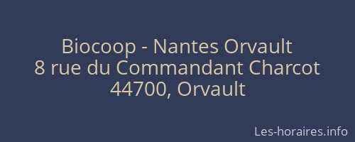 Biocoop - Nantes Orvault