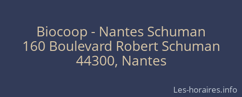 Biocoop - Nantes Schuman