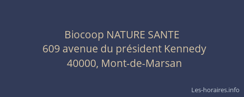 Biocoop NATURE SANTE
