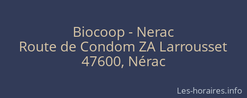 Biocoop - Nerac