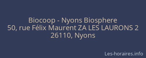 Biocoop - Nyons Biosphere
