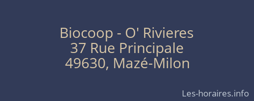 Biocoop - O' Rivieres