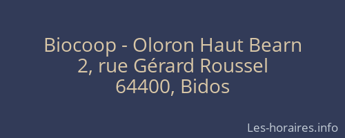 Biocoop - Oloron Haut Bearn
