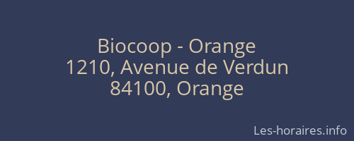 Biocoop - Orange
