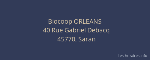 Biocoop ORLEANS