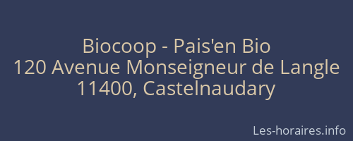 Biocoop - Pais'en Bio