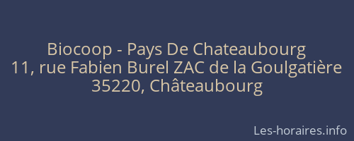 Biocoop - Pays De Chateaubourg