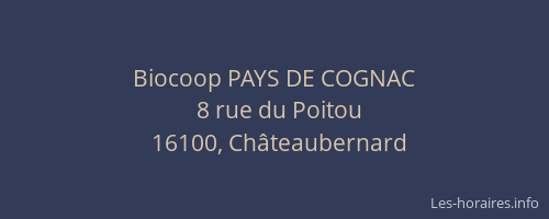 Biocoop PAYS DE COGNAC