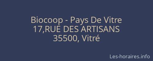 Biocoop - Pays De Vitre