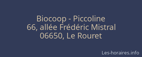 Biocoop - Piccoline