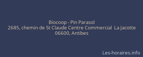 Biocoop - Pin Parasol