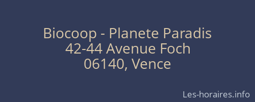 Biocoop - Planete Paradis
