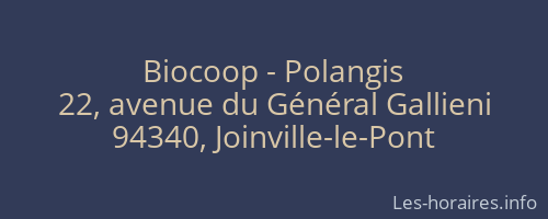 Biocoop - Polangis